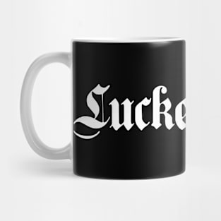 Luckenwalde written with gothic font Mug